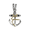 Small Two Tone Anchor Pendant - Sterling Silver & 14K Gold