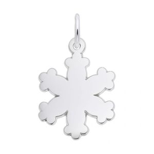 Snowflake Charm - Sterling Silver - 10-1869-s