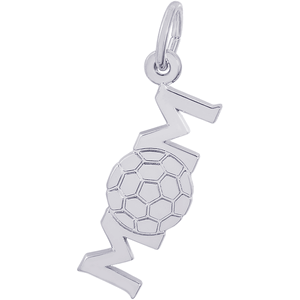Soccer Mom Charm - 14K White Gold - 10-1792-wg