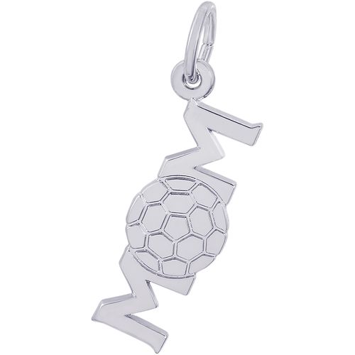 Soccer Mom Charm - 14K White Gold - 10-1792-wg