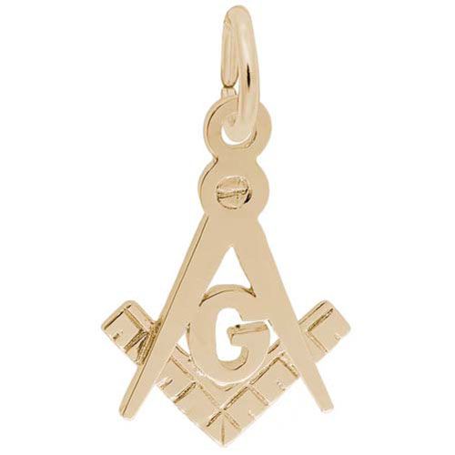 Square & Compass Charm 14K Gold - 10-2949-0-14K