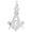 Square & Compass Charm 14K While Gold - 10-2949-0-14KW