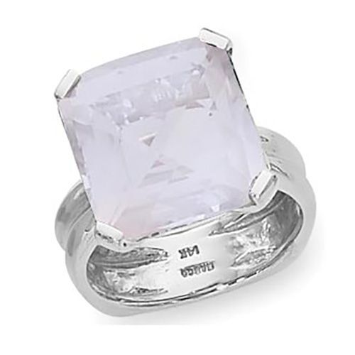 Square Rose De France Ring - Sterling Silver Size 7