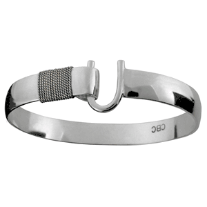 10mm Silver Caribbean Hook Bracelets W/wrap 9.0 - S1090