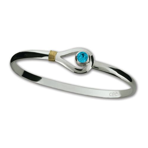Ss/14k 4mm Unity Topaz Bracelet 6.0 Inch - C4UNYTOP60
