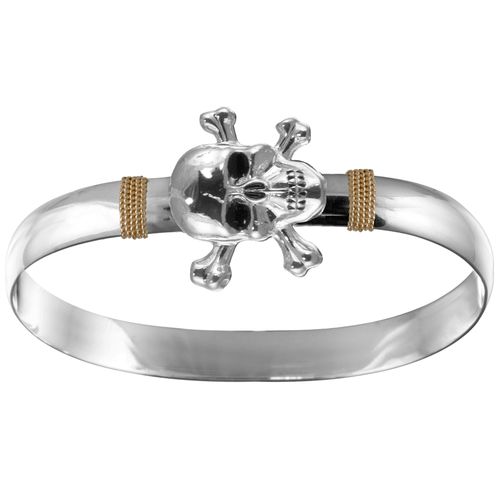 Ss/14k 8mm Enamel Pirate Bracelet 9.0 Inch - C8PIR90