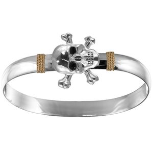 Ss/14k 8mm Enamel Pirate Bracelet 9.0 Inch - C8PIR90