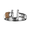 SS/14k Gold 4mm Hammered Caribbean Hook Rings 11  - RC4HKHAM11