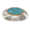 SS/14k Gold Larimar Oval Cable Rings 8  - LRCBLC280