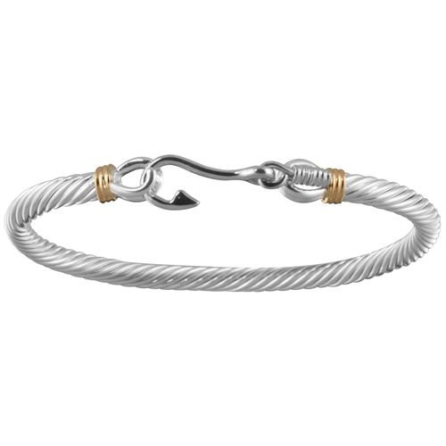 Ss/14ky 5mm Fish Hook Cable Bracelet 6.0 Inch - CBLC5FISH60