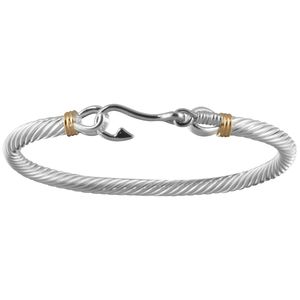 Ss/14ky 5mm Fish Hook Cable Bracelet 8.5 Inch - CBLC5FISH85