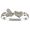 Ss/14ky 6mm Peace Two Tone Bracelet 8.5 Inch - TT6PEACE85