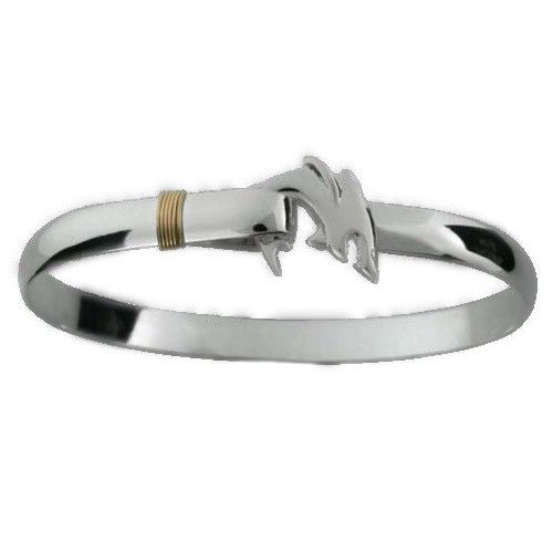 Ss/14ky 6mm Shark Hook Bracelet 9.0 Inch - C6SHAHK90