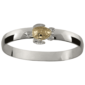 Ss/14ky 8mm Turtle Two Tone Bracelet 8.0 Inch - TT8TUR80
