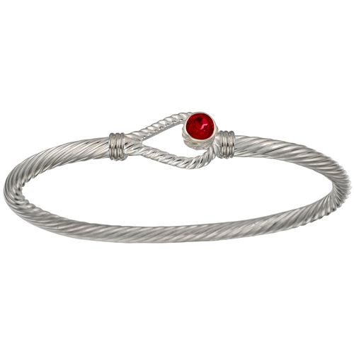 Ss 3.5mm Unity Garnet Cable Bracelet 7.5 Inch - CBLS35UNYG75