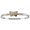 Ss 4mm Butterfly White Bracelet W/14ky Wings And Wrap 7.0 Inch - TT4BFW70