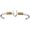 Ss 4mm Hook Hammered Bracelet W/14ky Double Wrap 8.0 Inch - C42CWHAM80