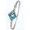 Ss 4mm Inlay Diamonds Shape Bracelet W/larimar Center & Ss Wraps 7.5 Inch - S4INDIAL75