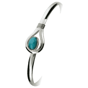 Ss 4mm Larimar Unity Bracelet 6.5 Inch - LBS4UNY65