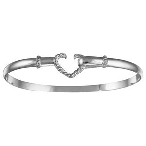 Ss 4mm Mariner's Heart W/ss Wraps 7.0 Inch - S4MHRT70