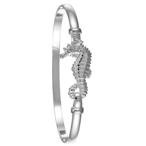 Ss 4mm Seahorse Bracelet W/ss Wraps 8.0 Inch - S4SH80