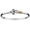 Ss 4mm Silver Turtle Hammered Bracelet W/14ky Wrap 6.5 Inch - C4TURHAM65