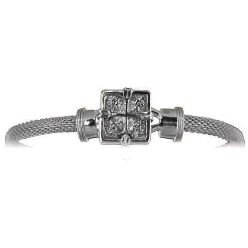 Ss 4mm Square Treasure Mesh Bracelet 7.0 Inch - S4MESQTC70