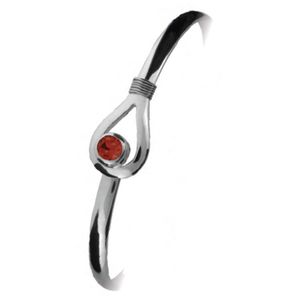 Ss 4mm Unity Garnet Bracelet 7.0 Inch - S4UNYGAR70