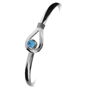 Ss 4mm Unity Imi December Birthstone Bracelet W/ss Wraps 7.0 Inch - S4UNYIMIDEC70