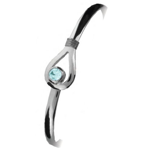 Ss 4mm Unity Imi March Birthstone Bracelet W/ss Wraps 7.0 Inch - S4UNYIMIMAR70