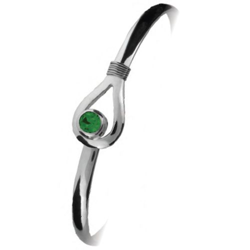 Ss 4mm Unity Imi May Birthstone Bracelet W/ss Wraps 6.5 Inch - S4UNYIMIMAY65