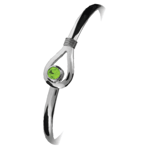 Ss 4mm Unity Peridot Bracelet 7.0 Inch - S4UNYPER70