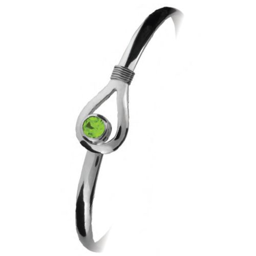Ss 4mm Unity Peridot Bracelet 7.5 Inch - S4UNYPER75