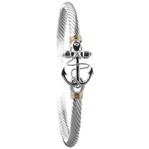 Ss 5mm Anchor Cable Bracelet With 14ky Wraps 9.0 Inch - CBLC5ANC90
