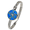 Ss 6mm Sand Dollar Bracelet W/imi Opla Inlay & Ss Wraps 7.0 Inch - S6OPSD70