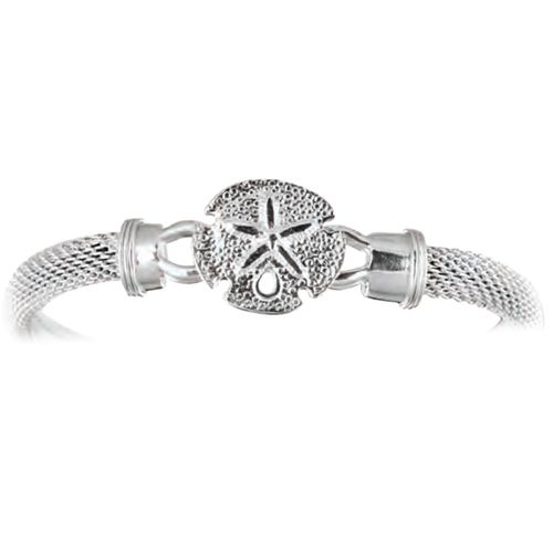 Ss 6mm Sand Dollar Mesh Bracelet 6.5 Inch - S6MESD65
