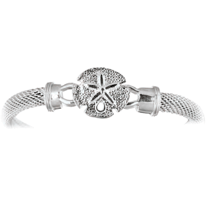 Ss 6mm Sand Dollar Mesh Bracelet 7.5 Inch - S6MESD75