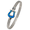 Ss 6mm Shackel Bracelet W/imi Opal Inlay & Ss Wraps 7.0 Inch - S6OPSHA70