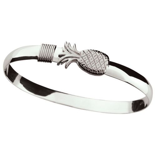 Ss 6mm Silver Pineapple Bracelet W/ss Wraps 7.0 Inch - S6PNA70