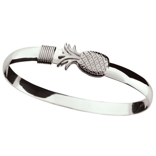 Ss 6mm Silver Pineapple Bracelet W/ss Wraps 7.5 Inch - S6PNA75