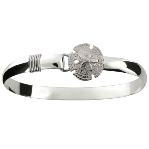 Ss 6mm Silver Sand Dollar Bracelet W/ss Wraps 7.0 Inch - S6SD70