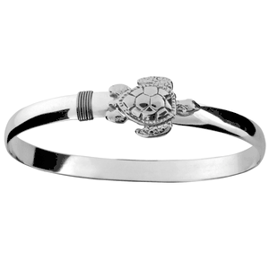 Ss 6mm Silver Turtle Bracelet W/ss Wraps 6.5 Inch - S6TUR65