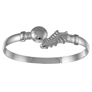 Ss 6mm Soccer Bracelet W/ss Wraps 7.5 Inch - S6SOC75