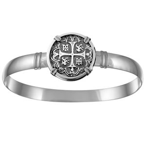 Ss 6mm Treasure Coin Bracelet W/ss Frame, Prongs & Wraps 7.0 Inch - S6TC70