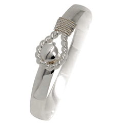 8mm In Port Hook Bracelet Silver Wraps