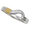 Ss 8mm Long Wave  Bracelet W/14ky Wraps 7.5 Inch - C8LW75