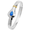 Ss 8mm Pear Shape Opal Unity Hook Bracelet W/imi Opal & 14ky Wraps 7.0 Inch - C8PSOPUNY70