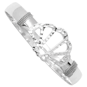 Ss 8mm Silhouette Shell Bracelet W/ss Wraps 7.0 Inch - S8SSHELL70