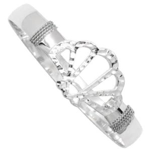 Ss 8mm Silhouette Shell Bracelet W/ss Wraps 7.5 Inch - S8SSHELL75