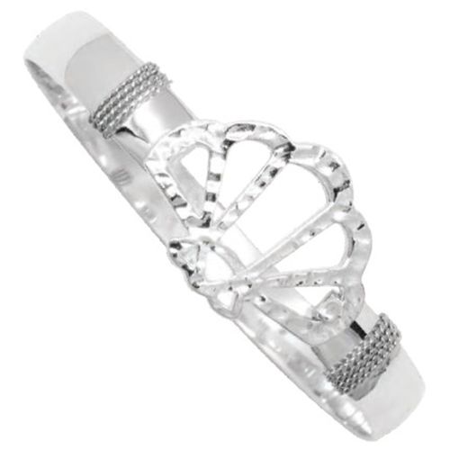Ss 8mm Silhouette Shell Bracelet W/ss Wraps 8.0 Inch - S8SSHELL80